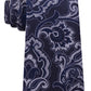 Michael Kors Men's Intricate Outlined Paisley Tie Navy Size Regular