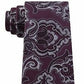 Michael Kors Men's Intricate Outlined Paisley Tie Burgundy Red Size Regular