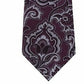 Michael Kors Men's Intricate Outlined Paisley Tie Burgundy Red Size Regular