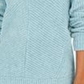 Lucky Brand Women's Chevron Ribbed Chenille Sweater Blue Size Small
