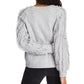 1.STATE Women's Fringe Sleeve Sweater Gray