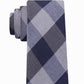 Tommy Hilfiger Men's Slim Textured Check Tie Gray Size Regular
