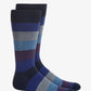 Perry Ellis Men's Rugby-Stripe Socks Navy Size Regular