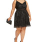 City Studios Women's Trendy Plus Size Juniors' Metallic Fit & Flare Dress Silver Size 18