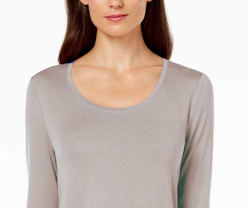 JM Collection Women's Scoop-Neck Top Sand Size Extra Large