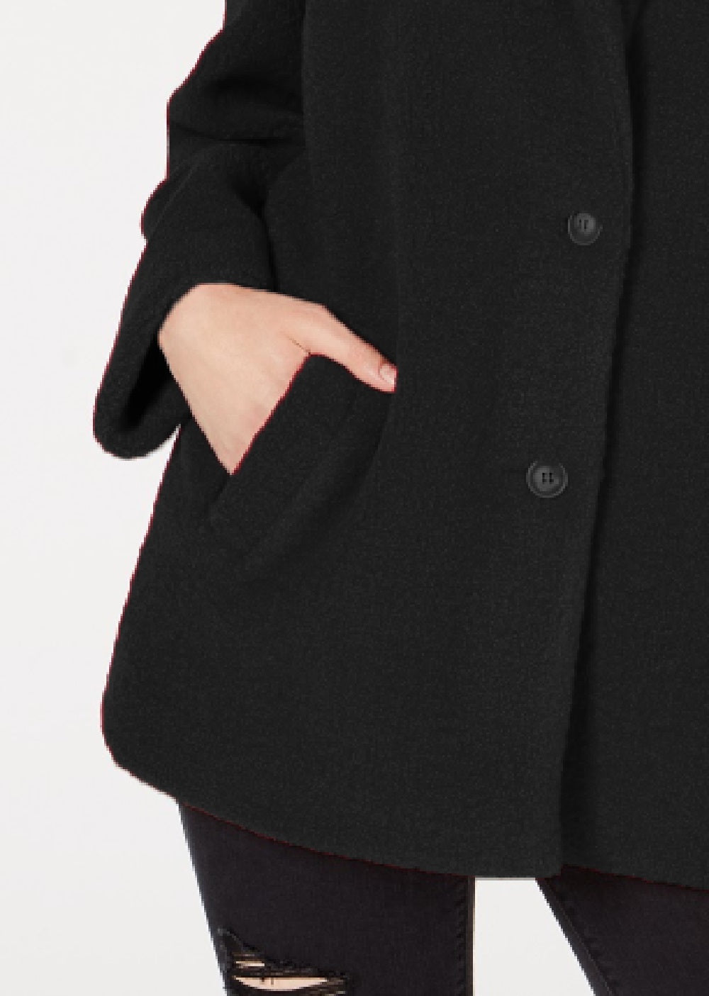 Collection B Juniors Faux-Fur Coat Black Size Extra Large