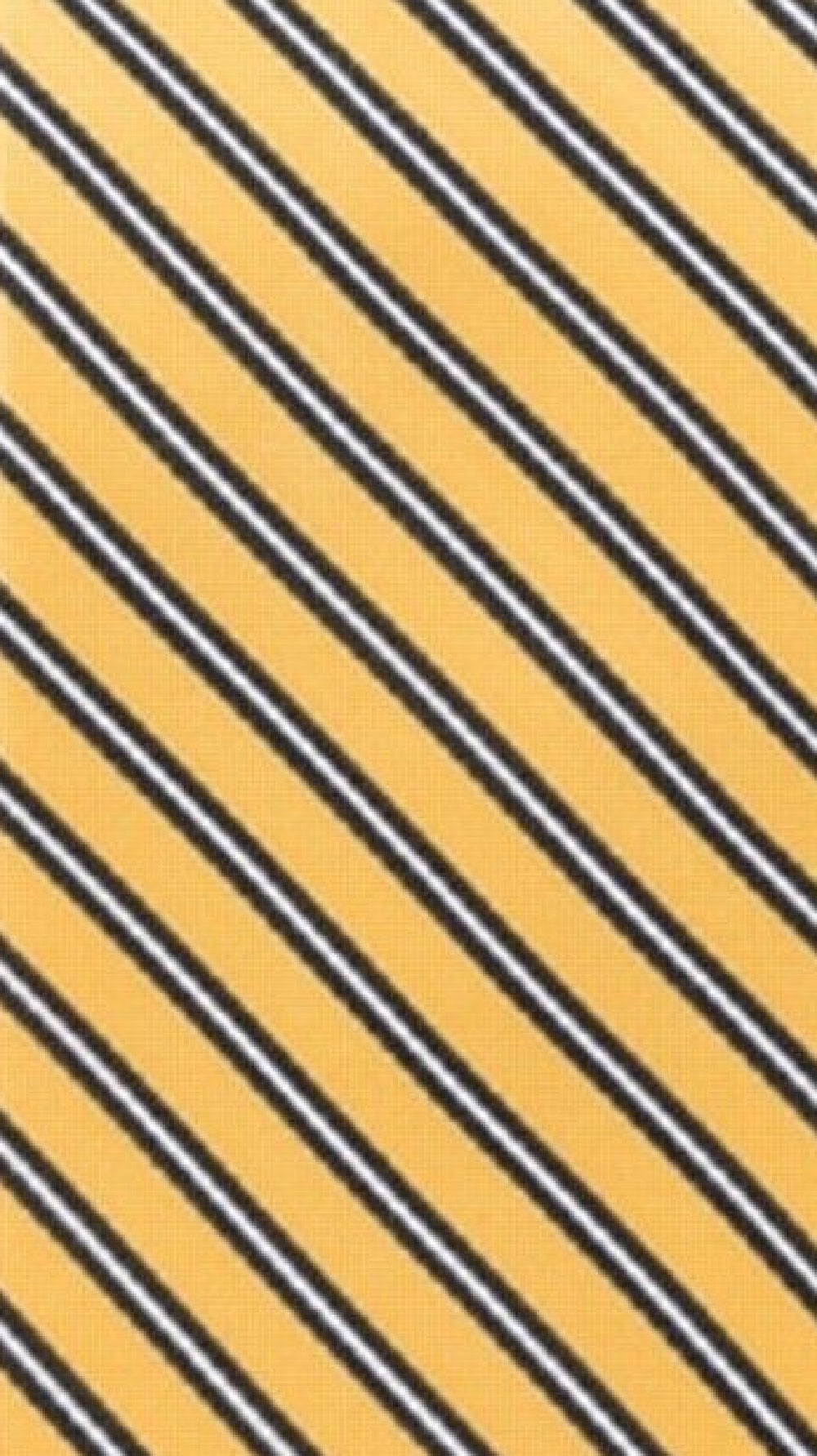 Tommy Hilfiger Men's Tricolor Stripe Silk Tie Yellow Size Regular