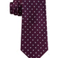 Tommy Hilfiger Men's Mont Classic Dot Stripe Tie Dark Red Size Regular