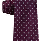 Tommy Hilfiger Men's Mont Classic Dot Stripe Tie Dark Red Size Regular
