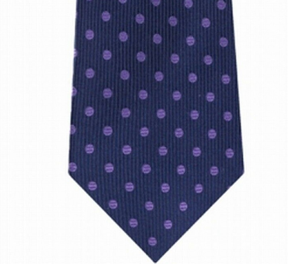Tommy Hilfiger  Men's Herringbone Dot Tie Purple One Size