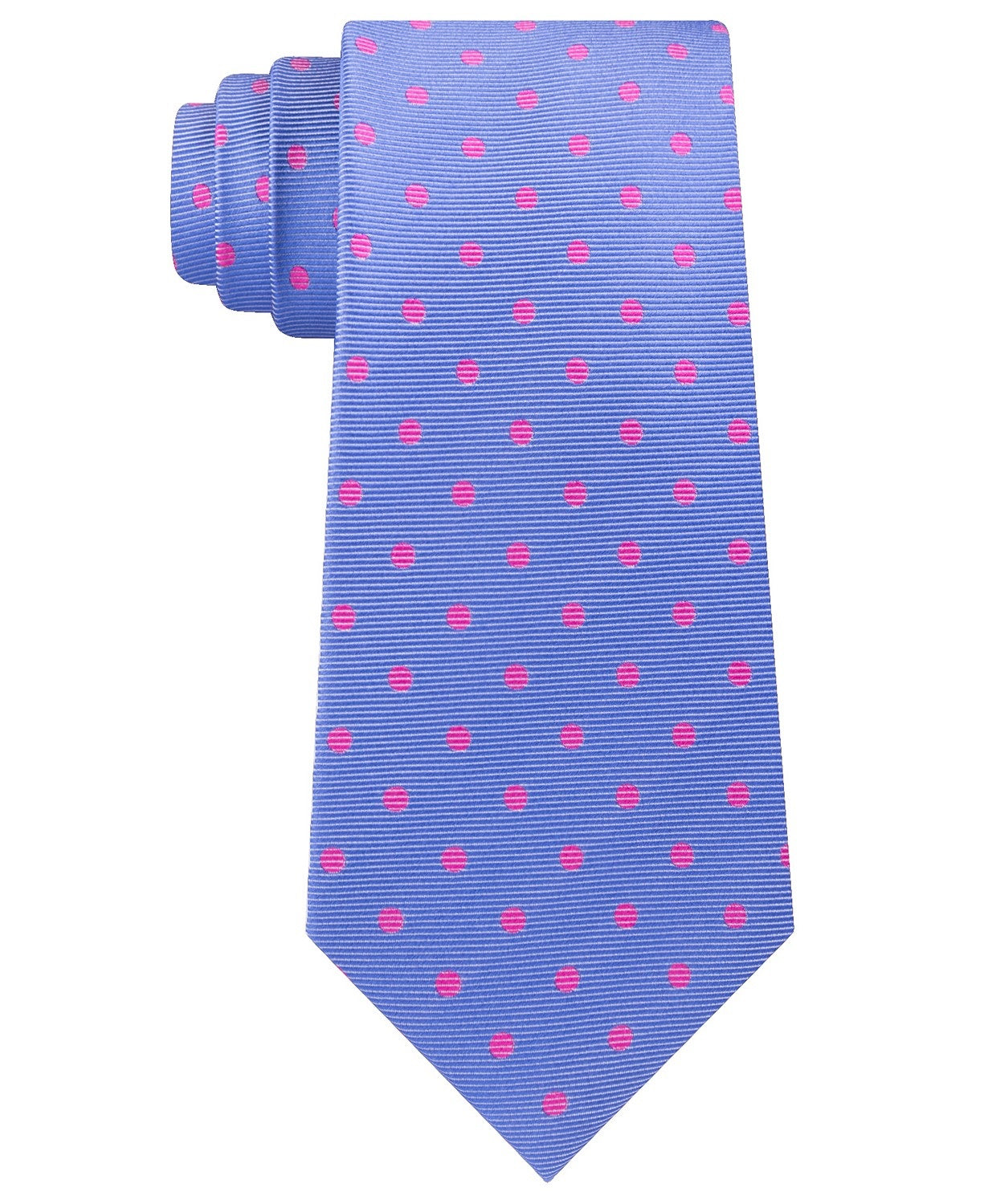 Tommy Hilfiger Men's Bright Preppy Dot Tie Dark Pink Size Regular
