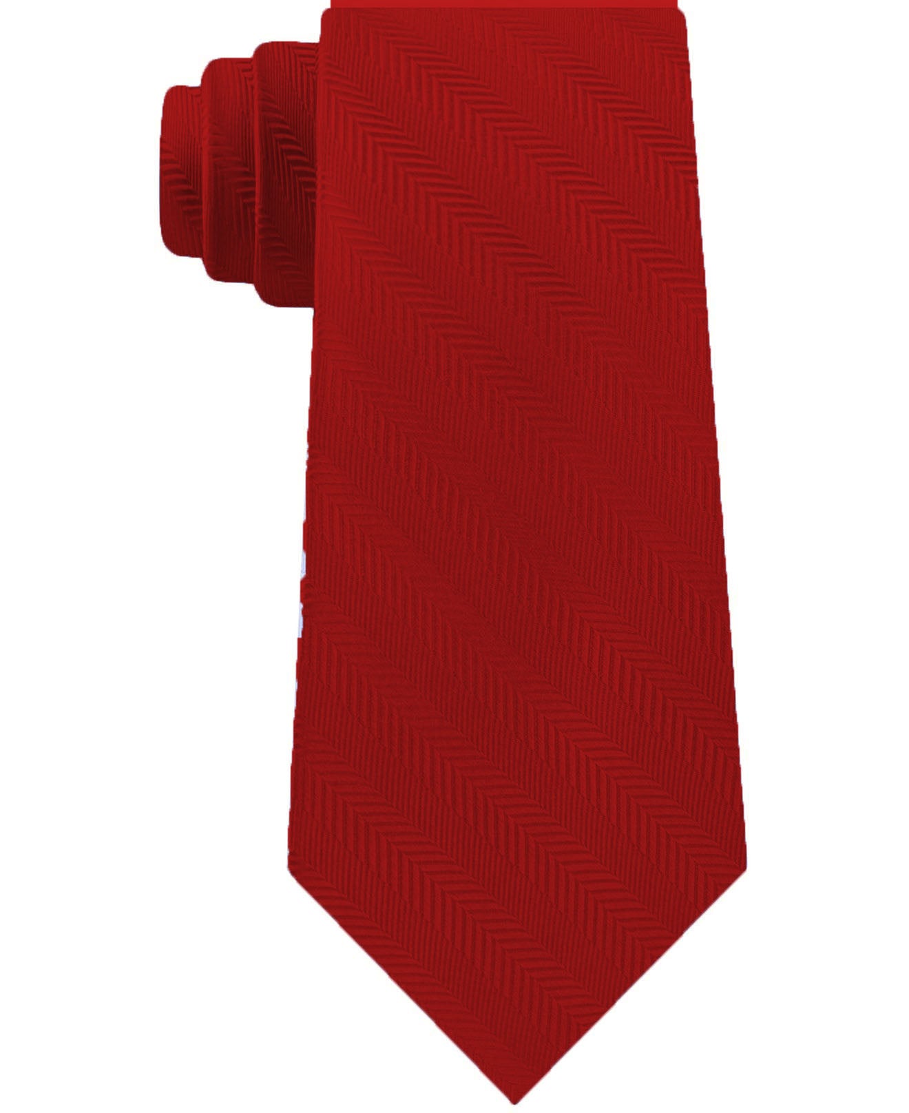 Tommy Hilfiger Men's Village Classic Textured Stripe Silk Tie Red One Size