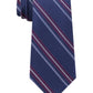 Tommy Hilfiger Men's Classic Textured Stripe Tie Navy - One Size