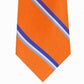 Tommy Hilfiger Men's Bronx Stripe Silk Tie Orange One Size