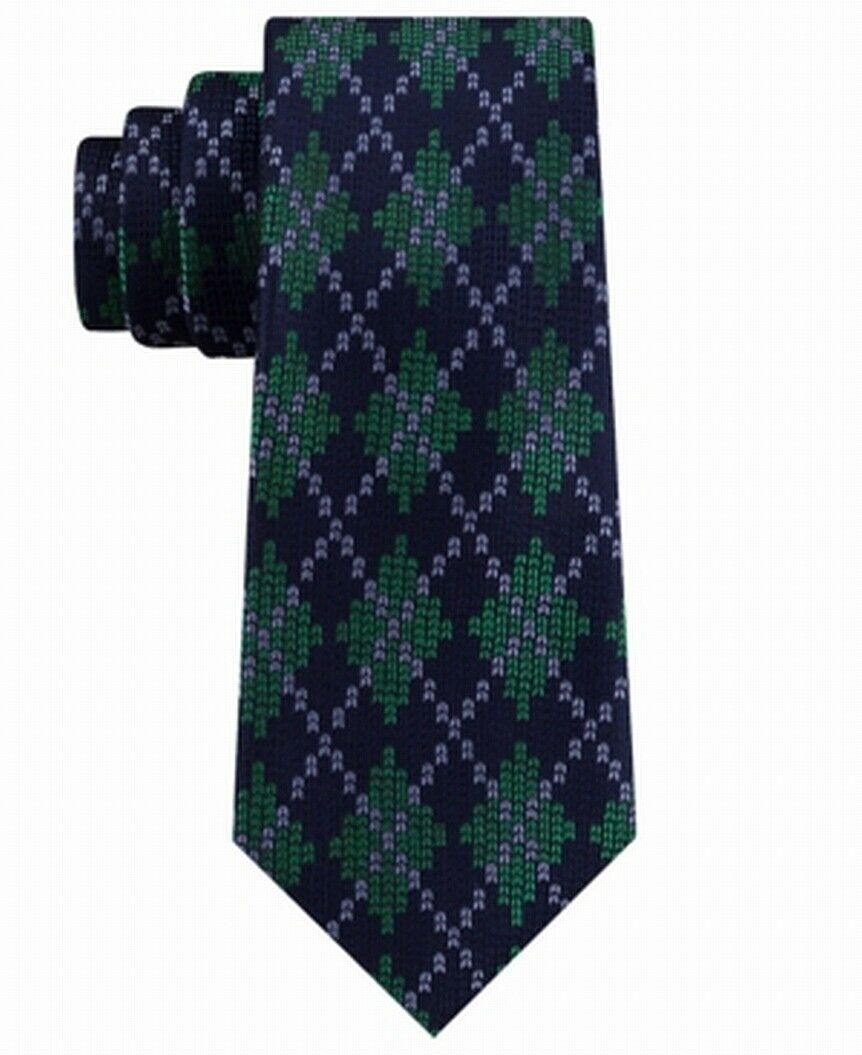 tommy-hilfiger-mens-classic-holiday-argyle-silk-tie-green-one-size-1