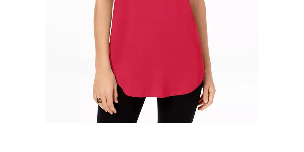 JM Collection Women's Scoop Neck Top Medium Pink Size Medium