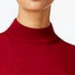 JM Collection Women's Sleeveless Mock-Turtleneck Sweater Red Size Small