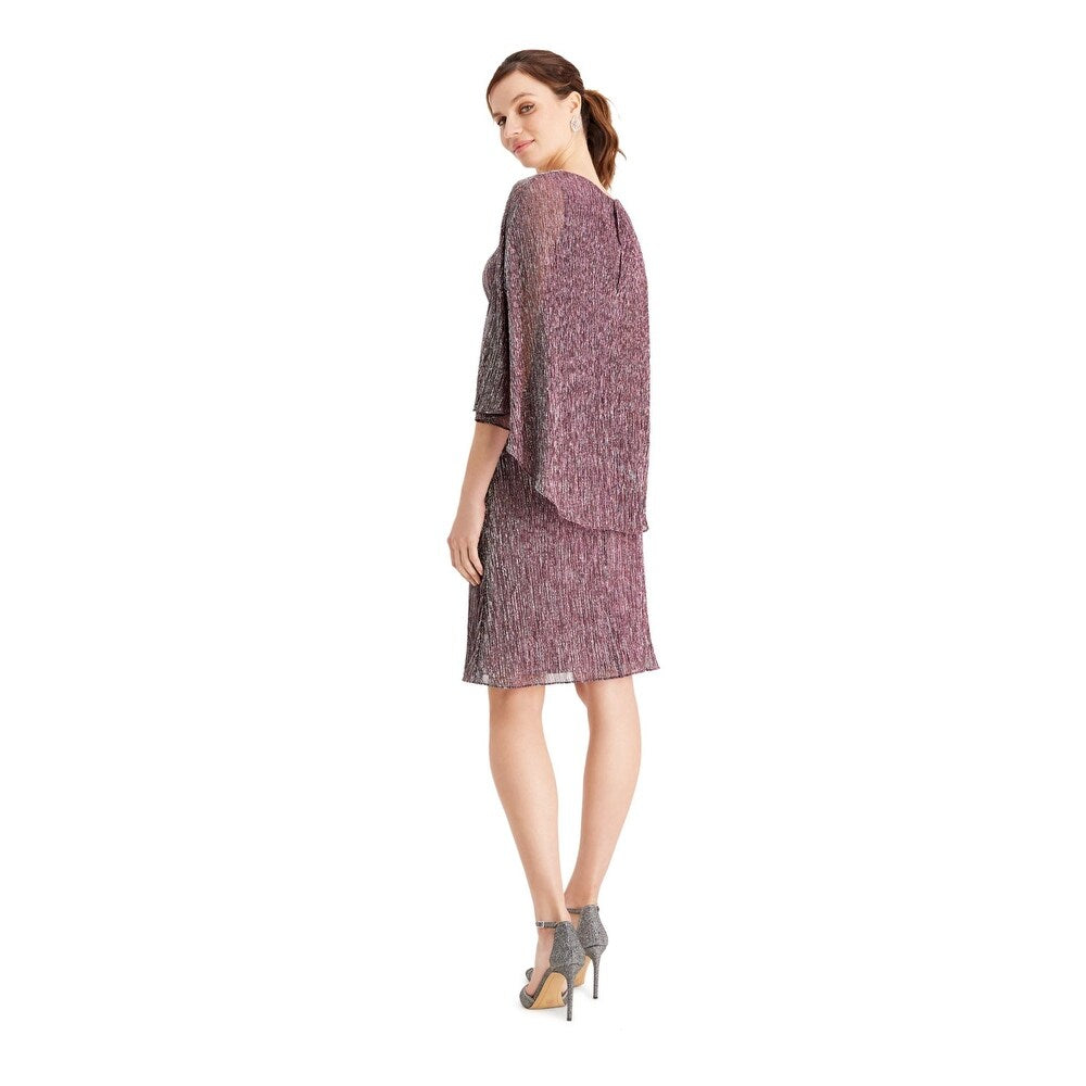 LSNY Fashions Women's Flutter-Sleeve Dress Pink Size 12
