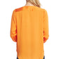 Vince Camuto Women's Faux Wrap Satin Blouse Orange Size X-Small