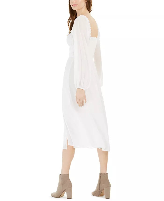 LEYDEN  Women's Smocked Midi Dress White Size Extra Large
