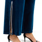 MSK Women's Plus Size Embellished Velvet Pants Blue Size 2 Extra Large