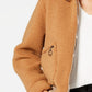 Collection B Juniors' Faux-Fur Teddy Bomber Jacket Camel Size Medium