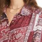 American Rag Juniors' Printed Tie-Front Top  Red Size X-Small