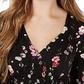 American Rag Juniors'' Printed Smocked Top  Black Size Small