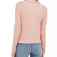 American Rag Women's Juniors' Lace-Trimmed Button-Front Top Brght Pink Size Medium