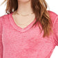 American Rag Juniors' Textured Tie-Waist Top Dark Pink Size Large