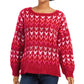 American Rag Juniors' Textured Sweater Red Size X-Small