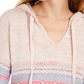 American Rag Juniors'' Fair Isle Hoodie Sweater Dark Pink Size Small