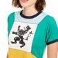 Artistix Women's Cotton Colorblocked Graphic T-Shirt Green Size Large