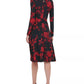 Tommy Hilfiger Women's Floral-Print Fit & Flare Dress Black Size 2