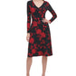 Tommy Hilfiger Women's Floral-Print Fit & Flare Dress Black Size 14