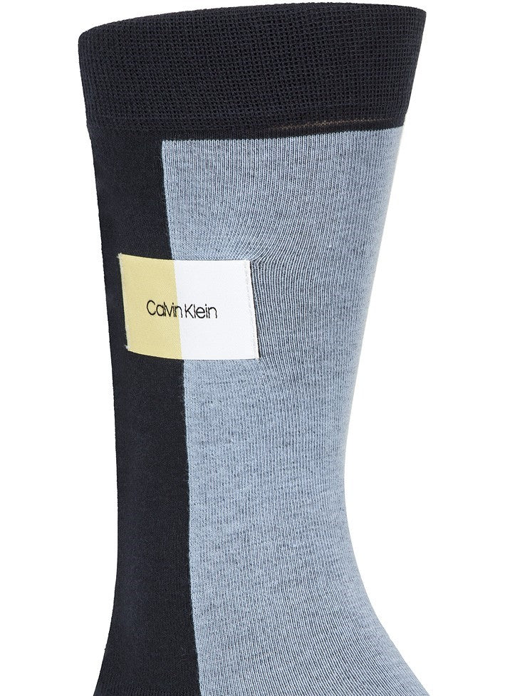 Calvin Klein Men's Colorblocked Crew Socks Black Size Regular