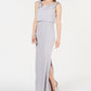adrianna-papell-womens-blouson-cowlneck-gown-silver-size-7