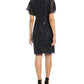 Adrianna Papell Women's Embellished Flutter-Sleeve Sheath Dress Navy Size 8