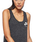 Nike Women's Sportswear Cotton Racerback Tank Top Charcoal Size Extra Small
