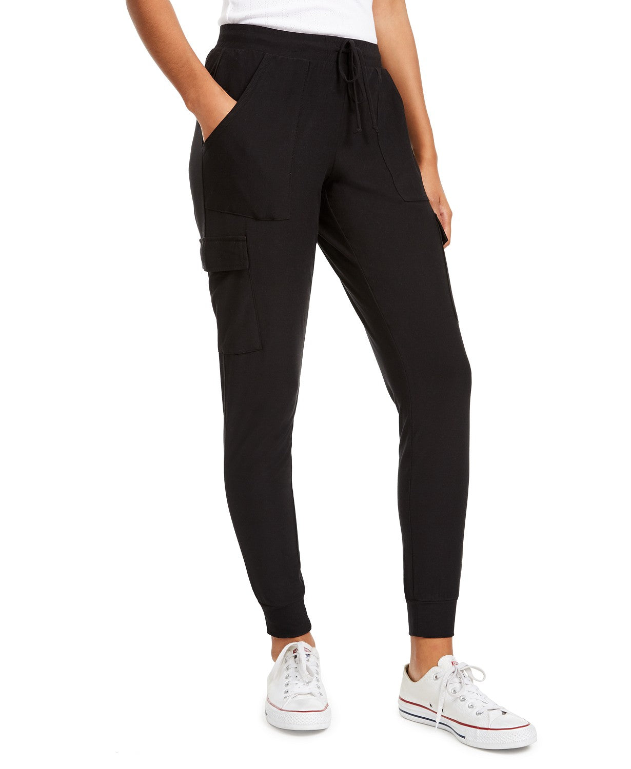 Planet Gold Juniors' Velour Jogger Pants Black Size Medium