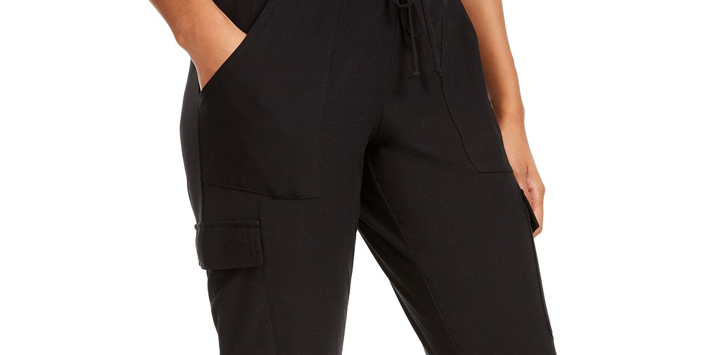 Planet Gold Juniors' Velour Jogger Pants Black Size Medium