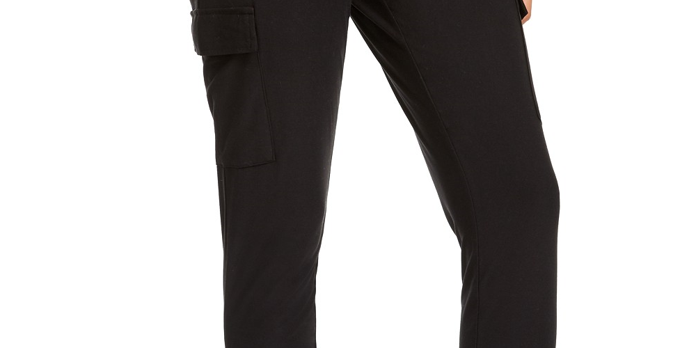 Planet Gold Juniors' Velour Jogger Pants Black Size Medium