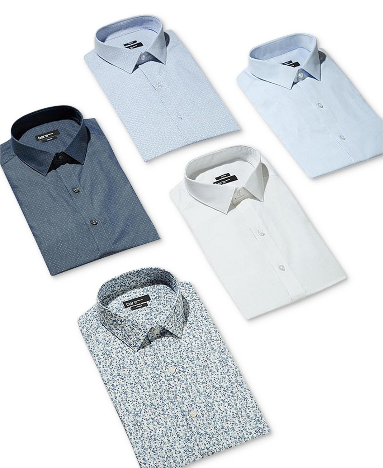 Bar III Men's Slim-Fit Stretch Dress Shirt Pasblue Size 15-34-35