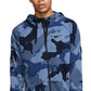 Nike Men's Dri-Fit Camo Zip Hoodie Blue Size Large