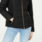 Celebrity Pink Juniors' Puffer Coat With Faux Fur Trim Hood Black Size Extra Small
