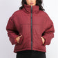 Celebrity Pink Juniors' Plaid Puffer Coat Red/ Black Size Large