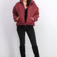 Celebrity Pink Juniors' Plaid Puffer Coat Red/ Black Size Large