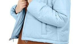 सेलिब्रिटी महिला गुलाबी जूनियर्स क्रॉप पफर कोट नीला आकार XX-लार्ज