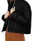 Celebrity Pink Juniors' Cropped Puffer Coat Black Size Small