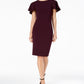 Calvin Klein Women's Capelet Sheath Dress Purple Size 6